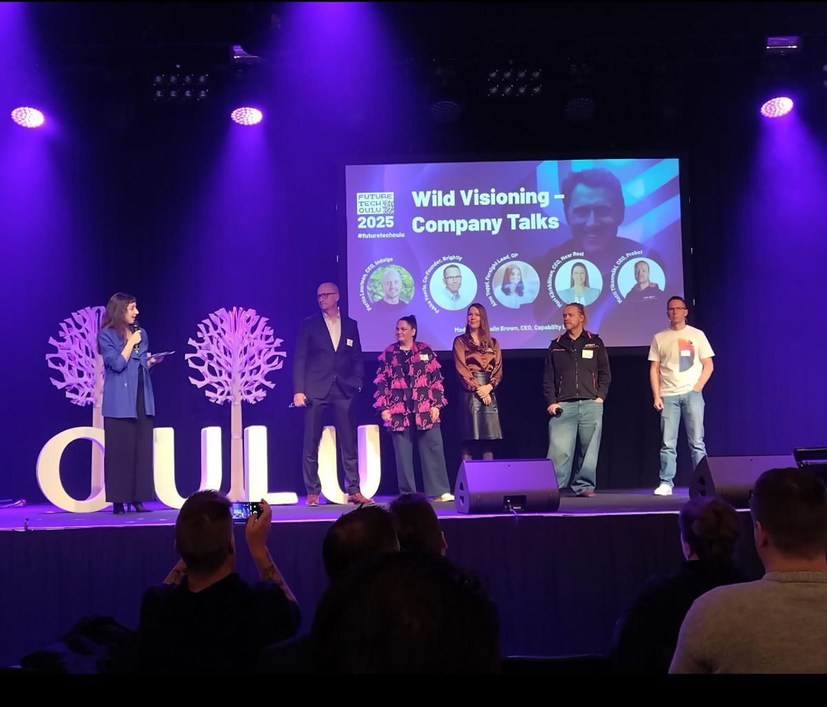 Puhumassa Future Tech Oulu -tapahtumassa